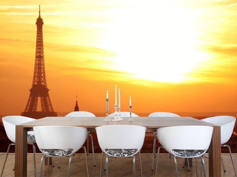 Paris at sunset Wall Mural-Wall Mural-Eazywallz