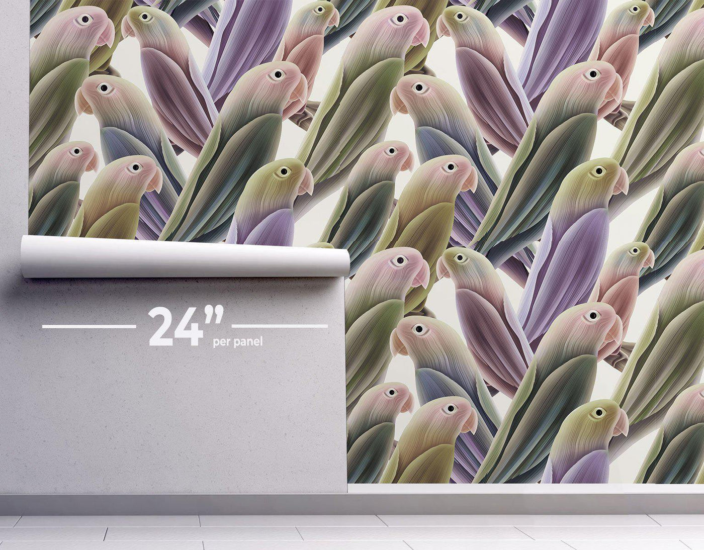 Parrots Wallpaper #030-Repeat Pattern Wallpaper-Eazywallz