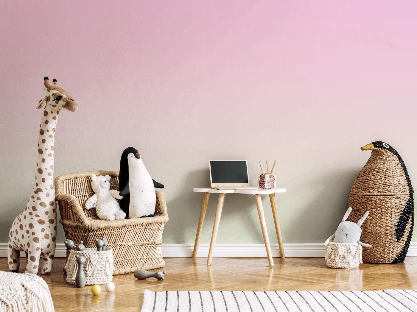 Pastel Pink Ombre Wall Mural-Wall Mural-Eazywallz