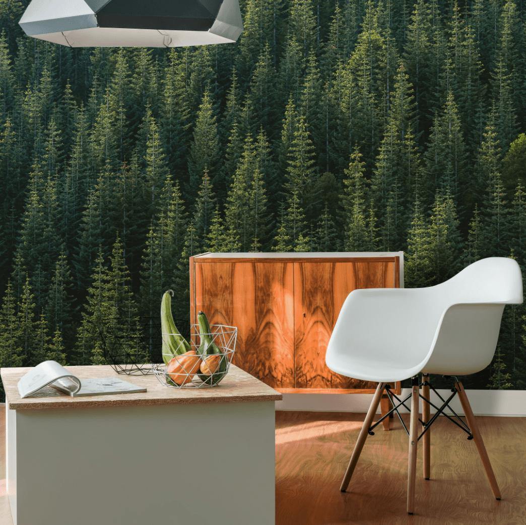 Perfect Tree Forest Line Wall Mural-Wall Mural-Eazywallz
