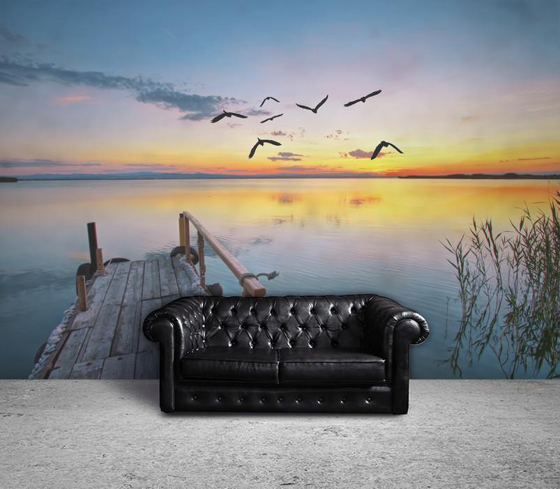 Pier into the Clouds Wall Mural-Wall Mural-Eazywallz