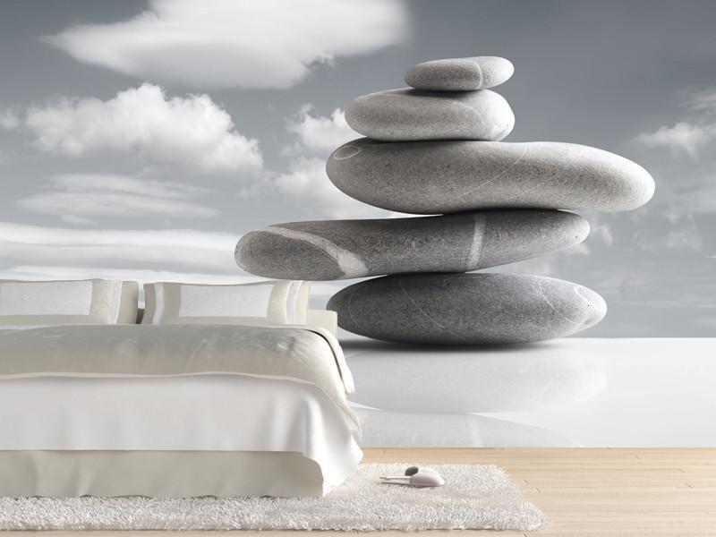 Pile of five stones Wall Mural-Wall Mural-Eazywallz