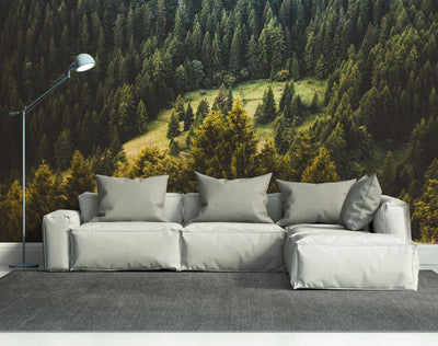 Pine Forest View Wall Mural-Wall Mural-Eazywallz