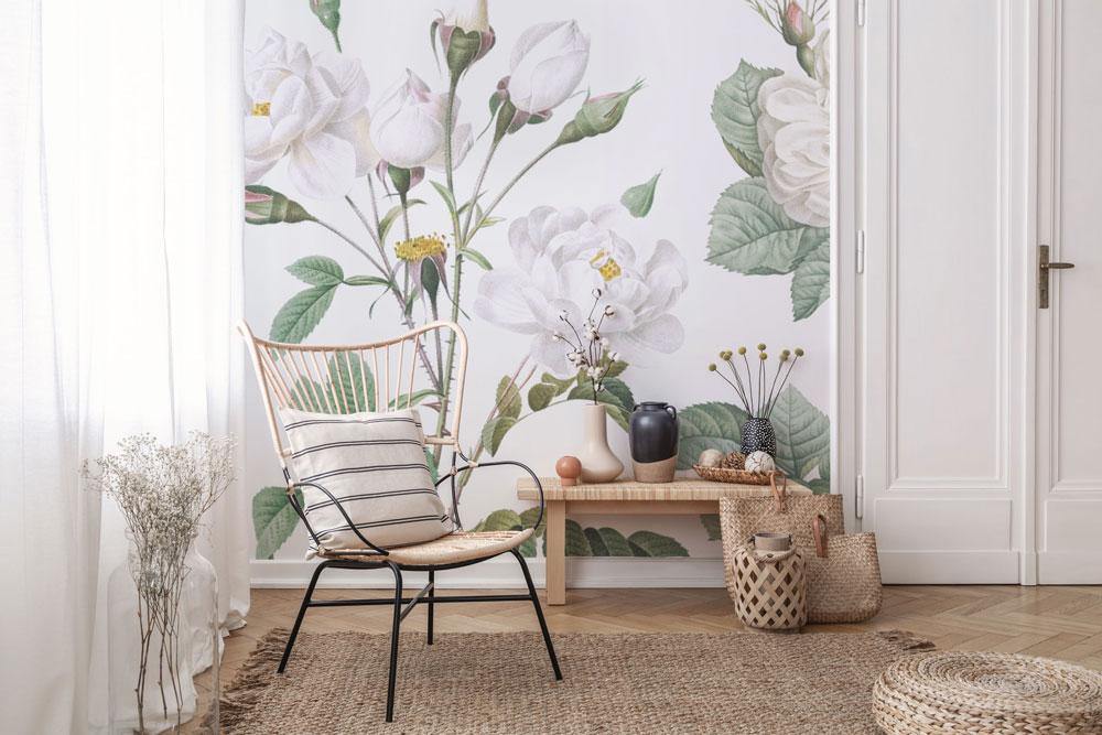 Pink Bellflowers Wall Mural-Wall Mural-Eazywallz