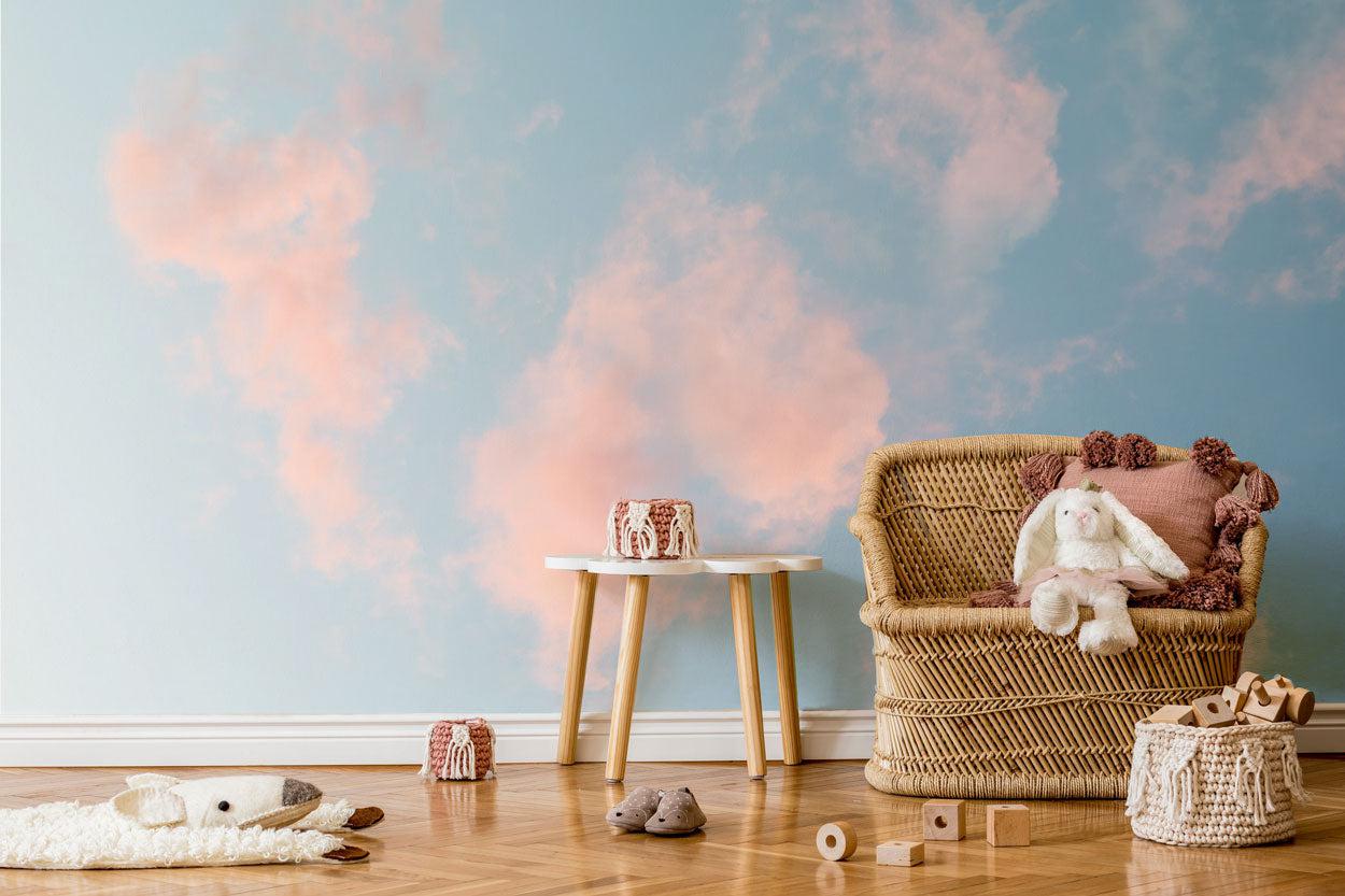 Pink Clouds 2 Wall Mural-Wall Mural-Eazywallz