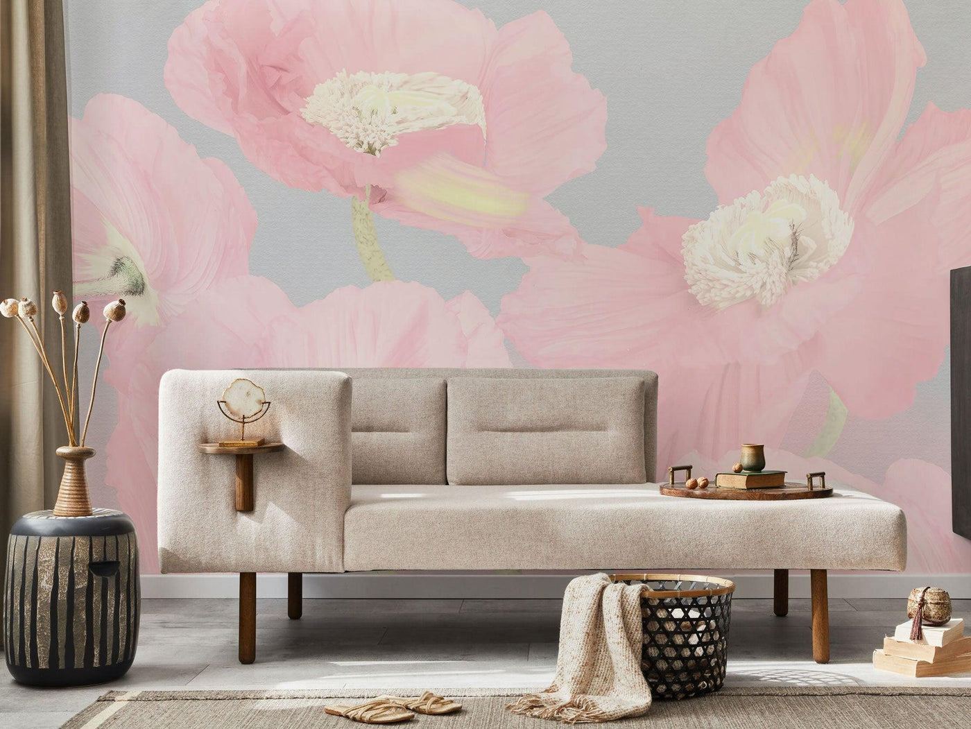 Pink Lucid Flowers Wall Mural-Wall Mural-Eazywallz