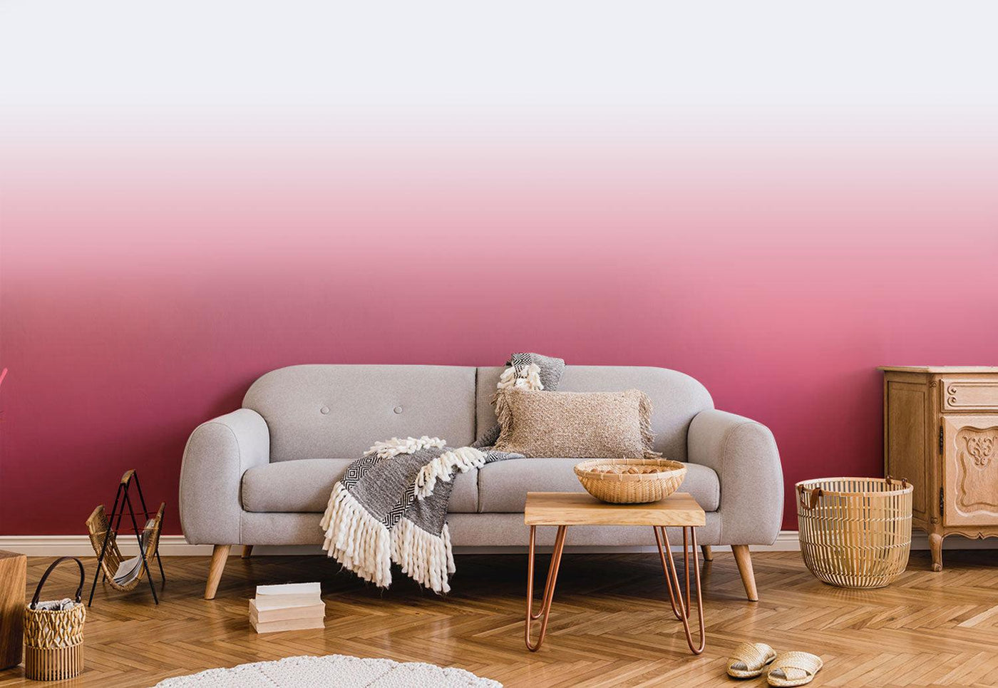 Pink Rose Ombre Wallpaper #157-Repeat Pattern Wallpaper-Eazywallz