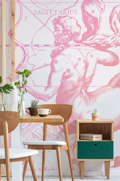 Pink Rose Sagittarius Wall Mural-Wall Mural-Eazywallz