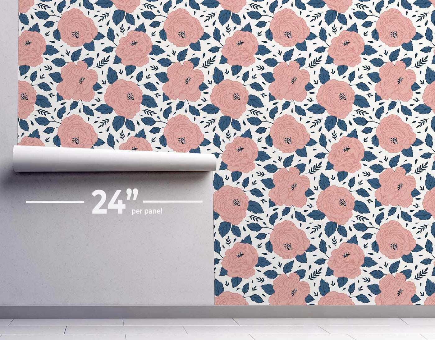 Pink Roses Wallpaper #222-Repeat Pattern Wallpaper-Eazywallz