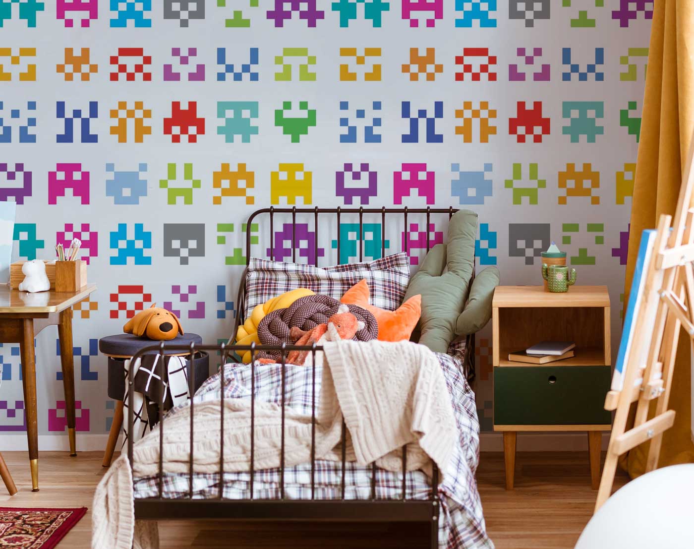 Pixel game icons Wall Mural-Wall Mural-Eazywallz