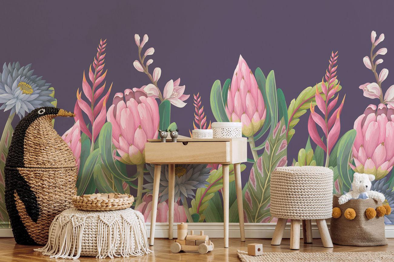 Proteas Flower 2 Wall Mural-Wall Mural-Eazywallz