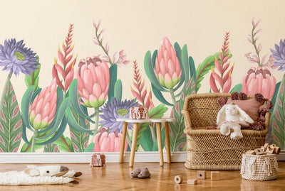 Proteas Flower Wallpaper Mural-Wall Mural-Eazywallz