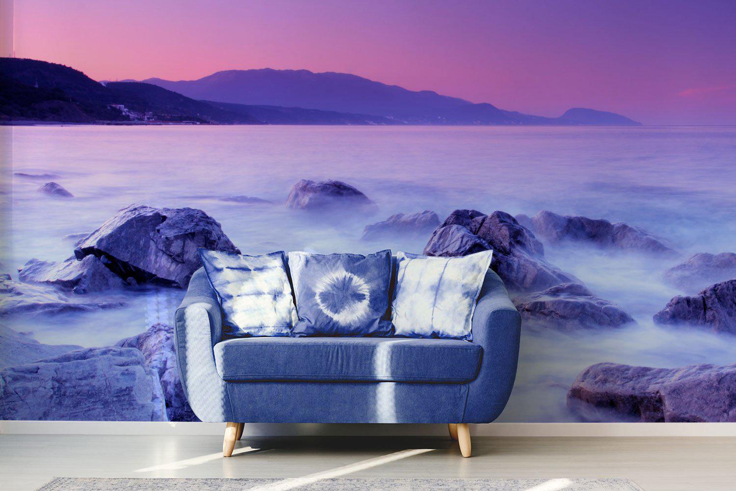 Purple Sunset Wall Mural-Wall Mural-Eazywallz