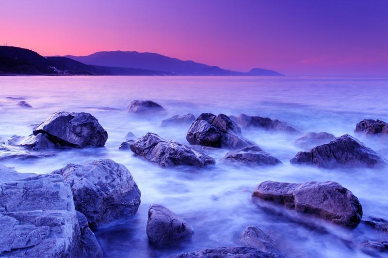 Purple Sunset Wall Mural-Wall Mural-Eazywallz