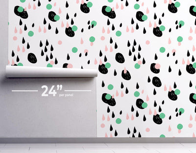 Rain Paint Wallpaper #009-Repeat Pattern Wallpaper-Eazywallz