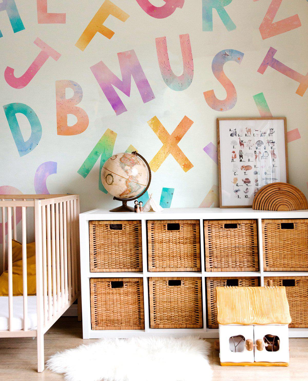 Rainbow Alphabet Wall Mural-Wall Mural-Eazywallz