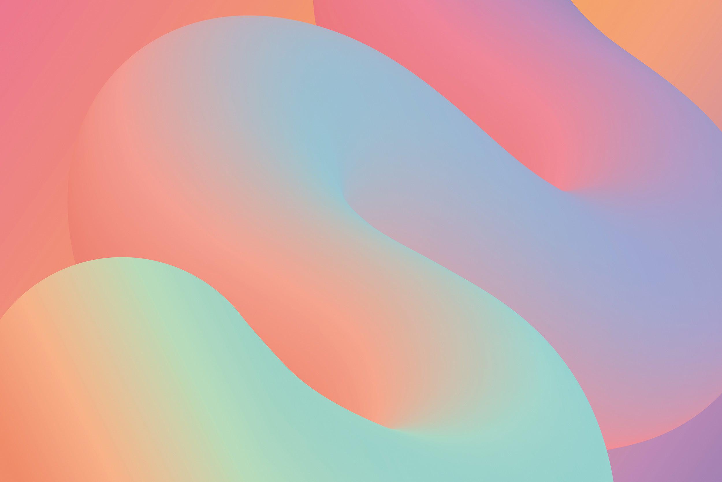 Rainbow Swirl Squiggles Wall Mural-Wall Mural-Eazywallz