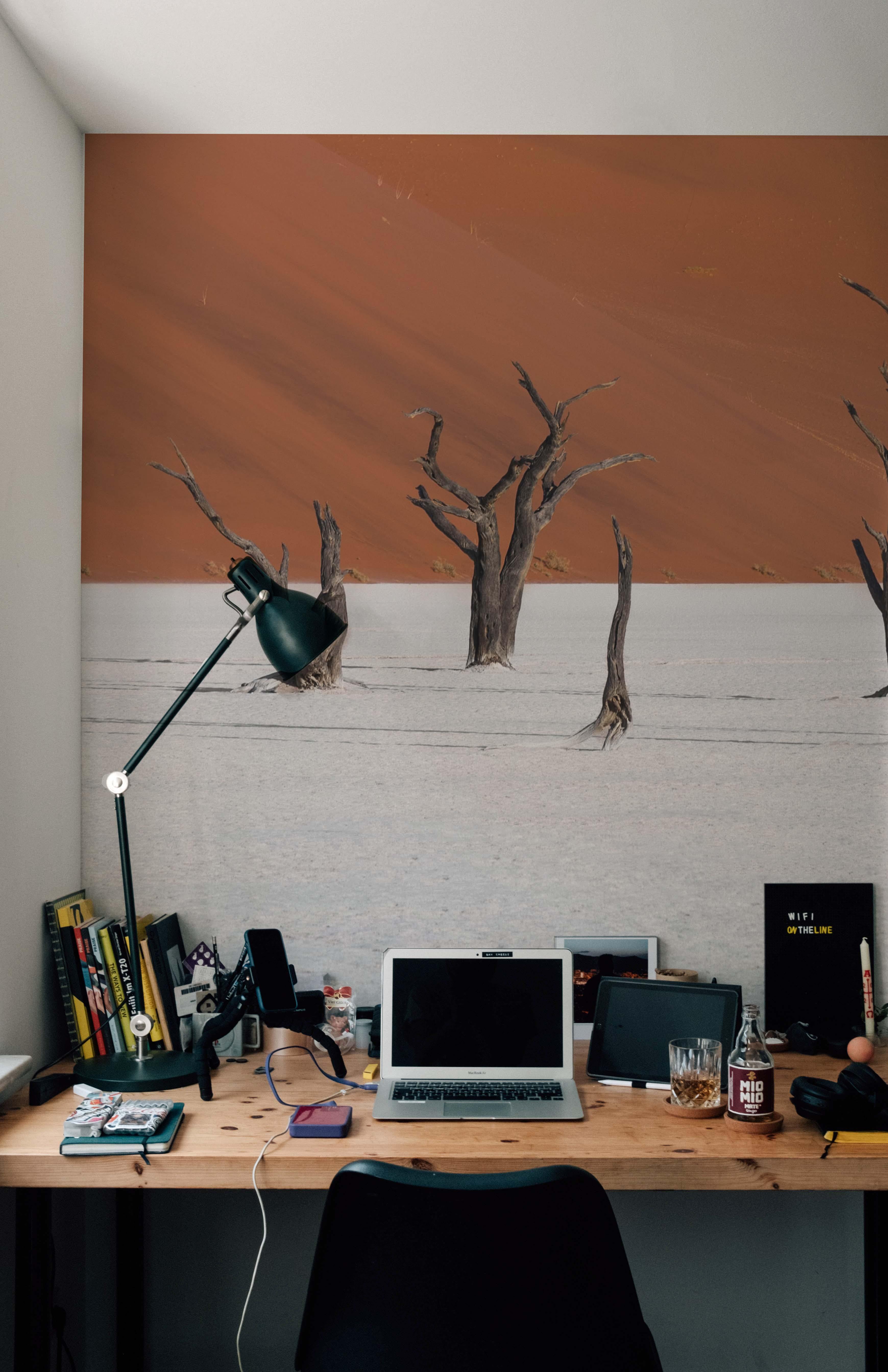 Red Dune Wall Mural-Wall Mural-Eazywallz