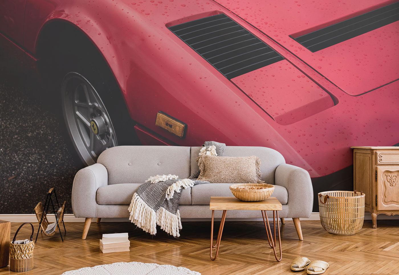 Red Ferrari Wall Mural-Wall Mural-Eazywallz