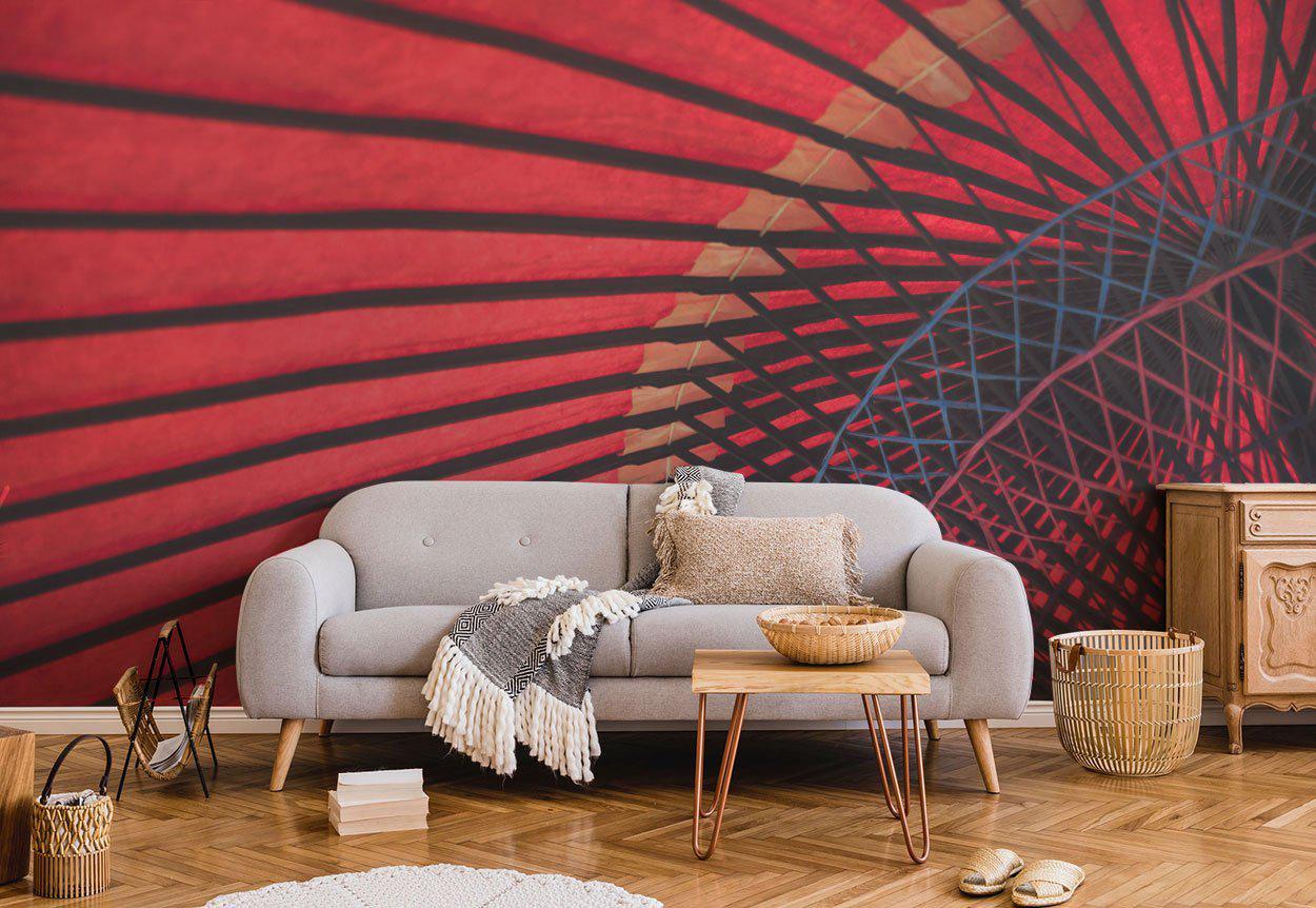 Red Umbrella Mural-Wall Mural-Eazywallz
