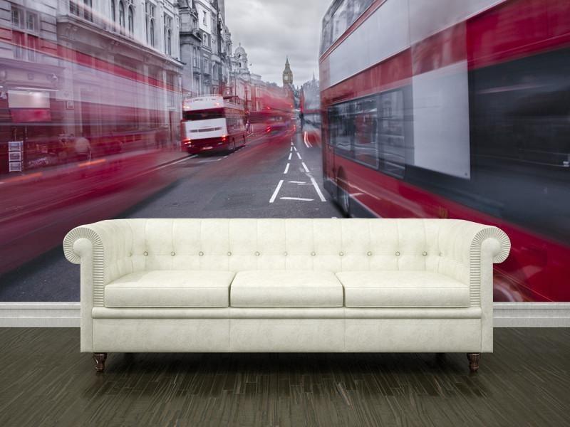 Red buses and Big Ben, England Wall Mural-Wall Mural-Eazywallz