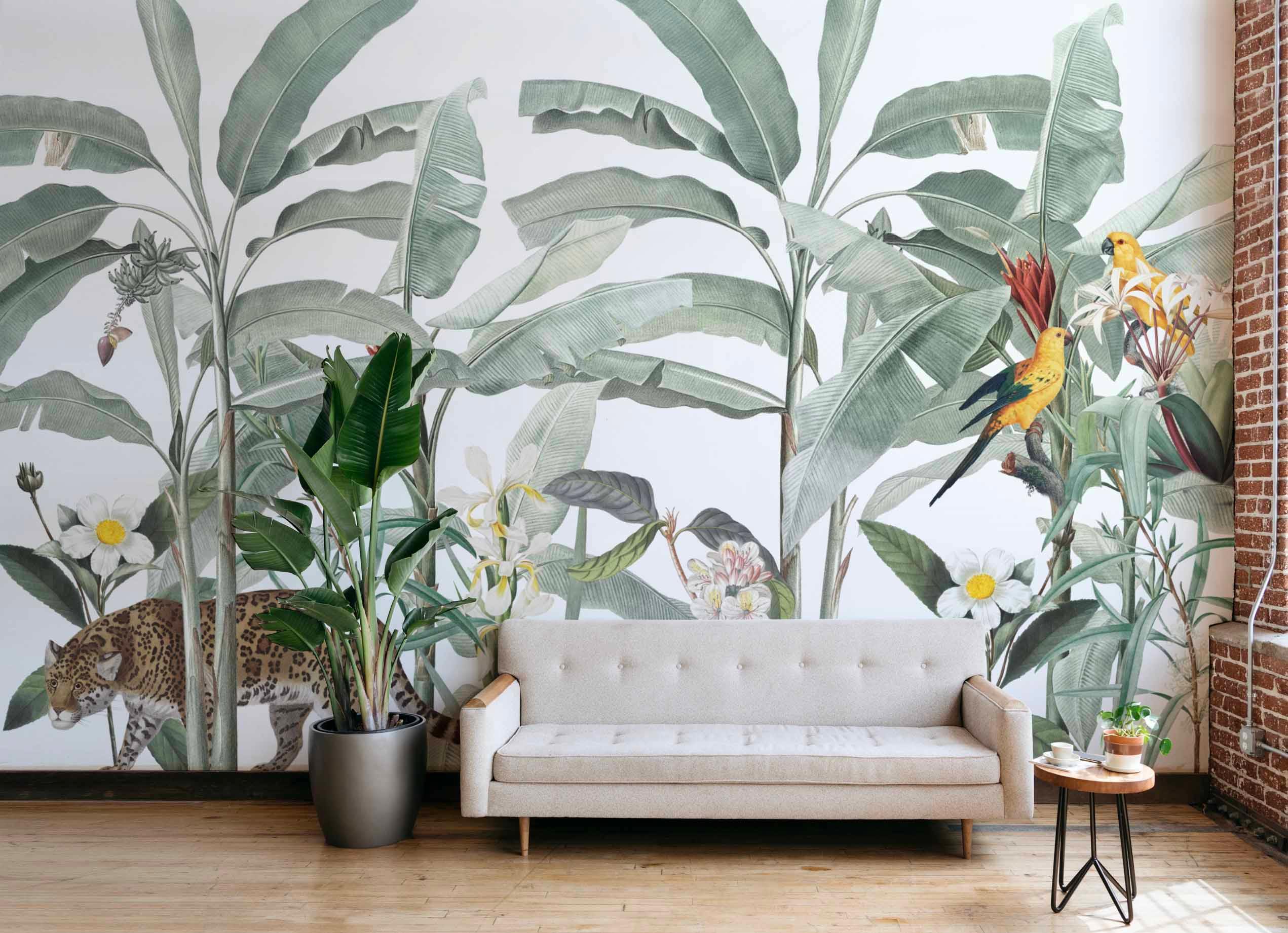 Redoute Jungle 2 Mural Wallpaper-Wall Mural-Eazywallz