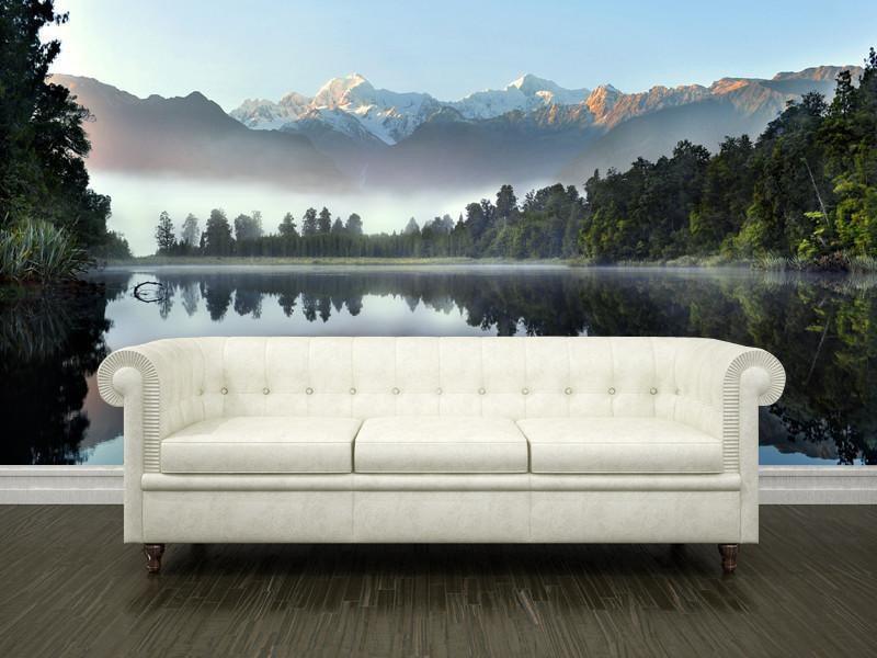 Reflection of Lake Matheson Wall Mural-Wall Mural-Eazywallz