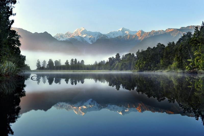 Reflection of Lake Matheson Wall Mural-Wall Mural-Eazywallz