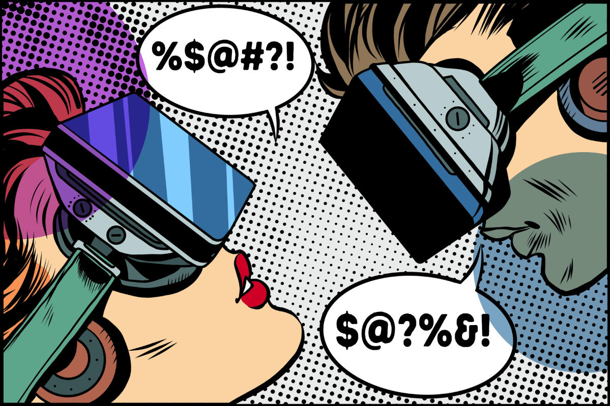 Retro Pop Comic Cyber Love Wall Mural-Wall Mural-Eazywallz