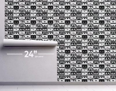 Retro Tapes Wallpaper #347-Repeat Pattern Wallpaper-Eazywallz