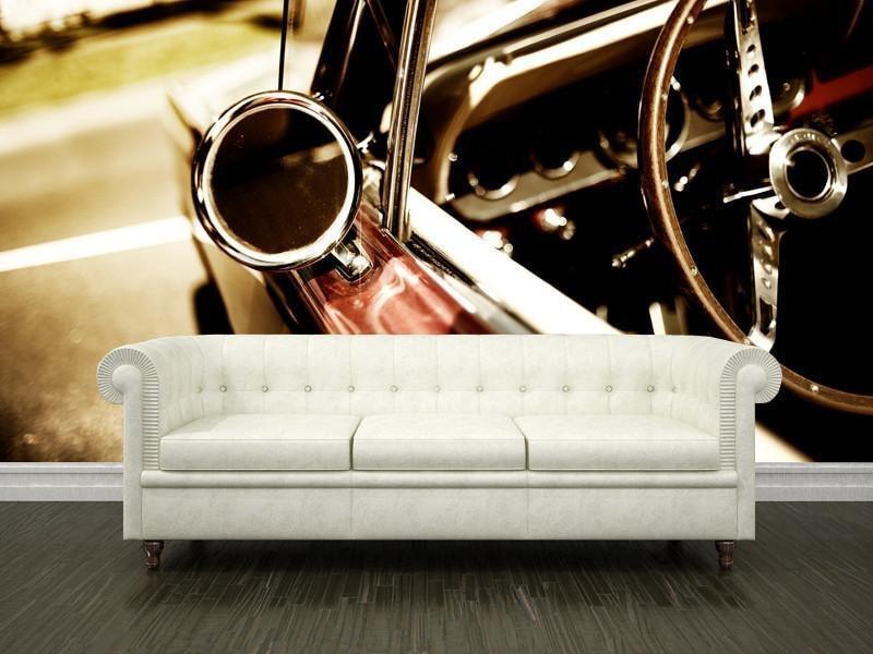 Retro car Wall Mural-Wall Mural-Eazywallz