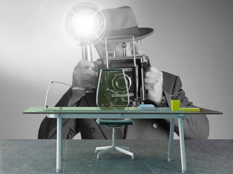 Retro photographer Wall Mural-Wall Mural-Eazywallz