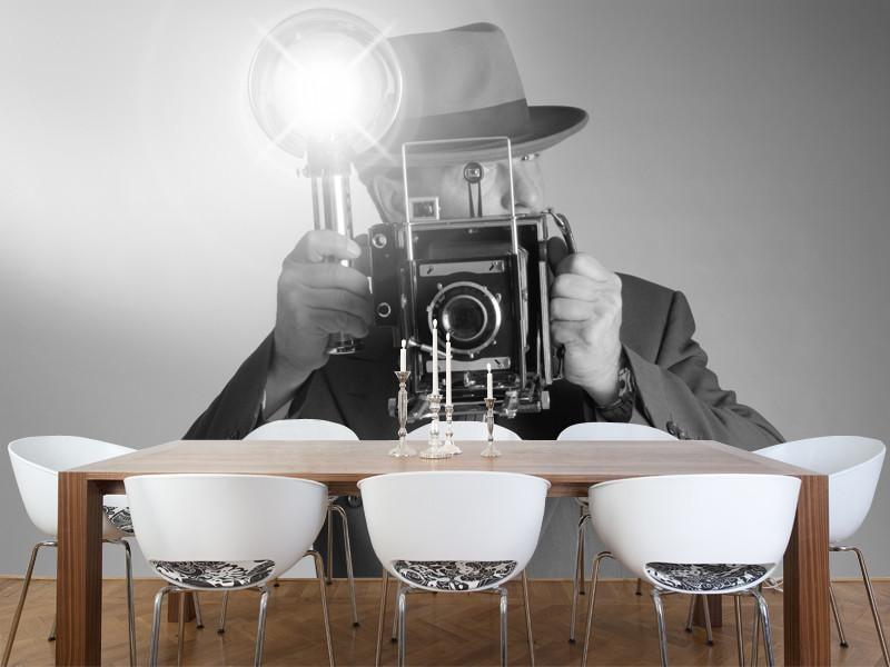 Retro photographer Wall Mural-Wall Mural-Eazywallz