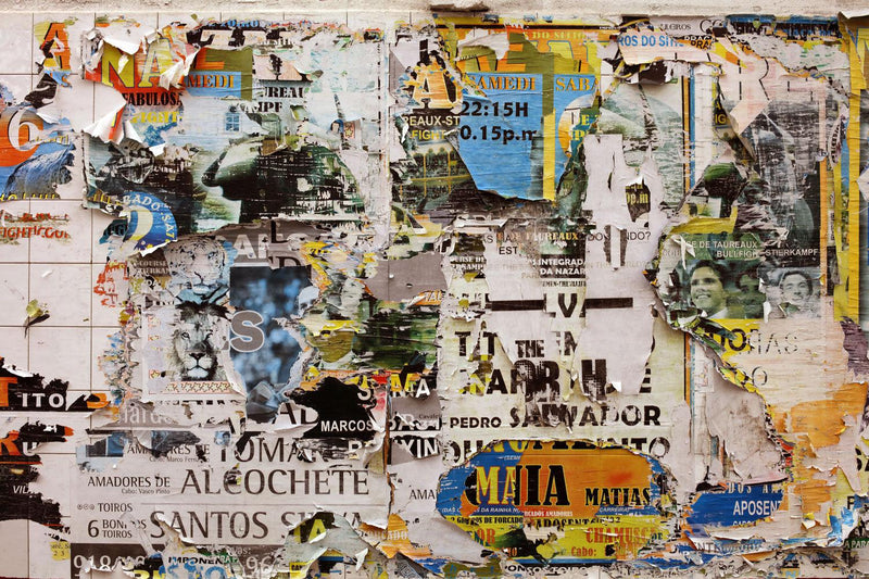 Poster Inposter Rips Ripped Posters Wall Mural | Eazywallz