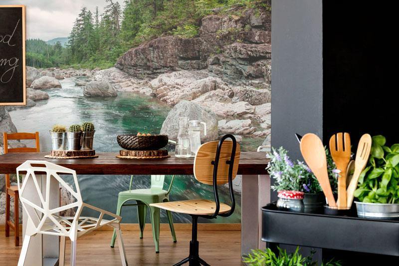 River on Sutton Pass, Vancouver Island Wall Mural-Wall Mural-Eazywallz