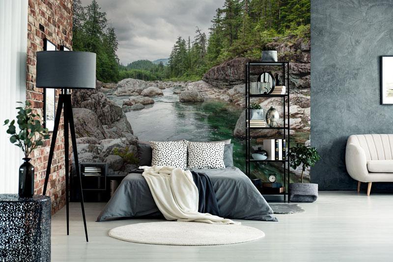 River on Sutton Pass, Vancouver Island Wall Mural-Wall Mural-Eazywallz