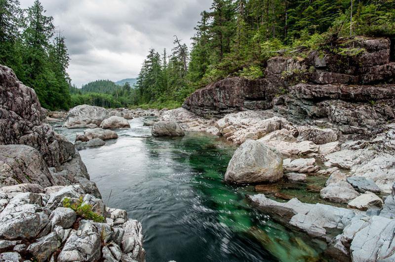 River on Sutton Pass, Vancouver Island Wall Mural-Wall Mural-Eazywallz