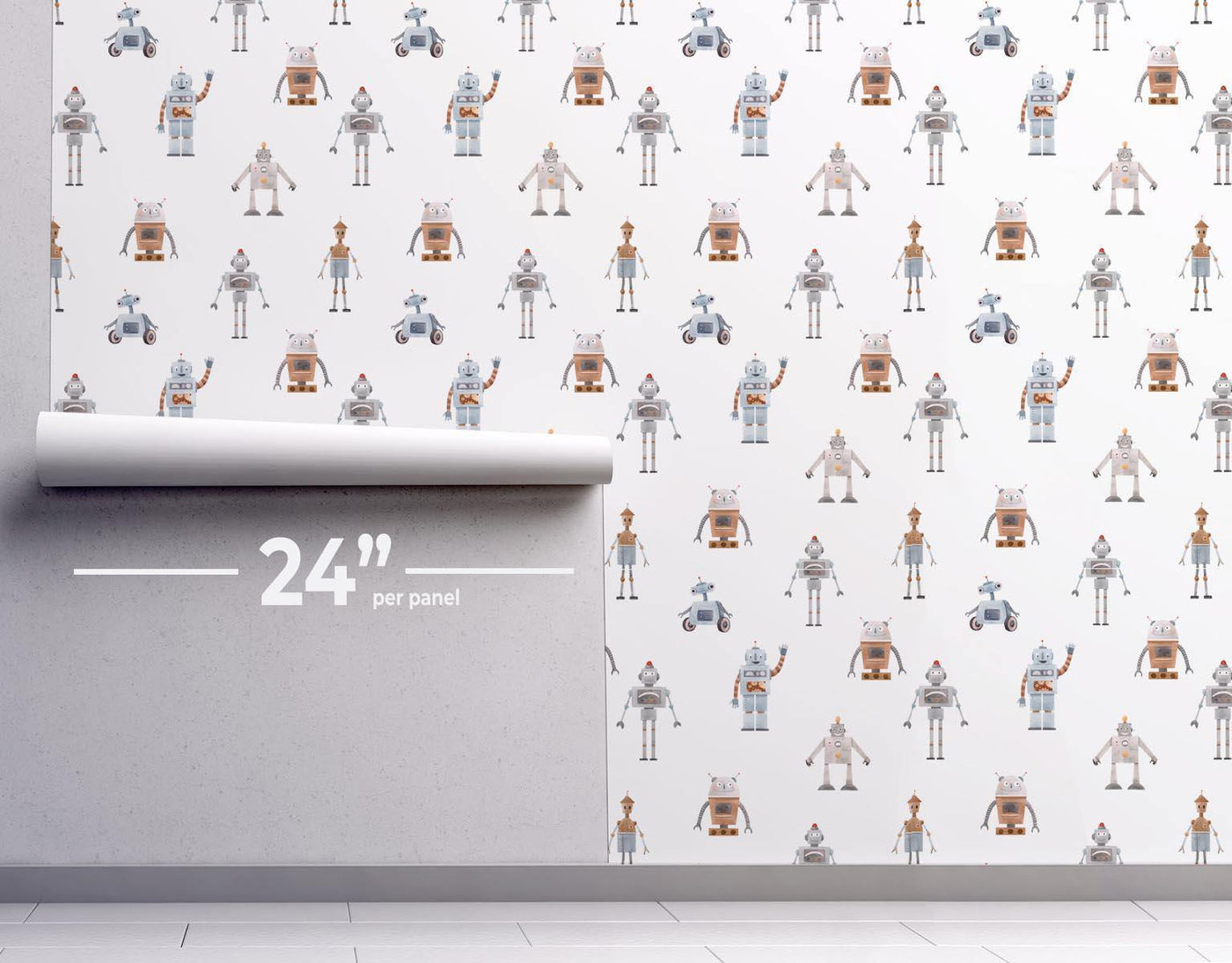 Robots Wallpaper #258-Repeat Pattern Wallpaper-Eazywallz