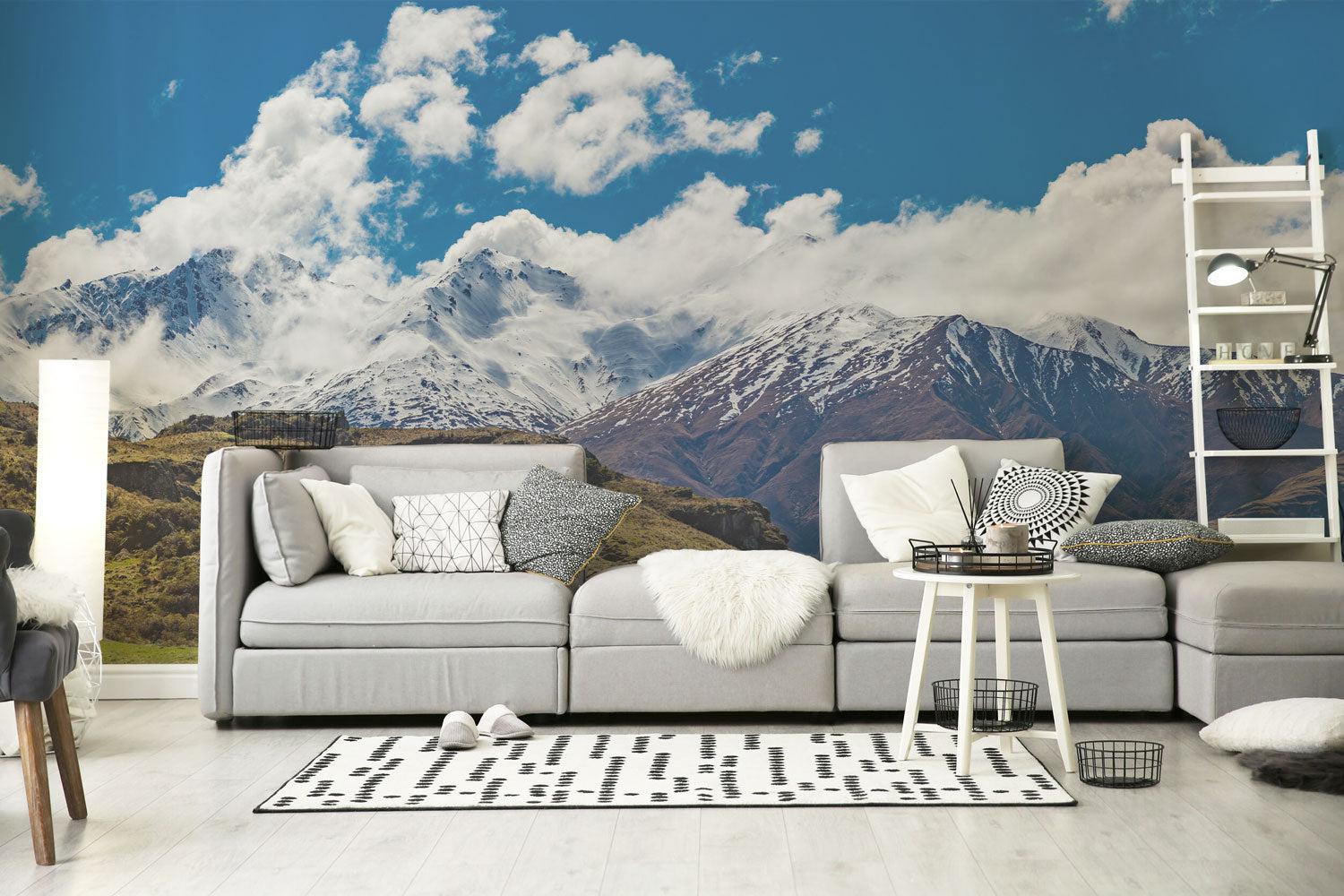 Rocky Mountains in Wanaka New Zealand Wall Mural-Wall Mural-Eazywallz
