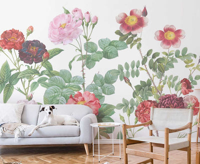 Rose Thorn Floral Wall Mural-Wall Mural-Eazywallz