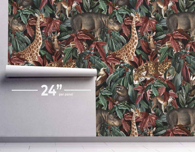Safari Jungle 2 Wallpaper #288-Repeat Pattern Wallpaper-Eazywallz