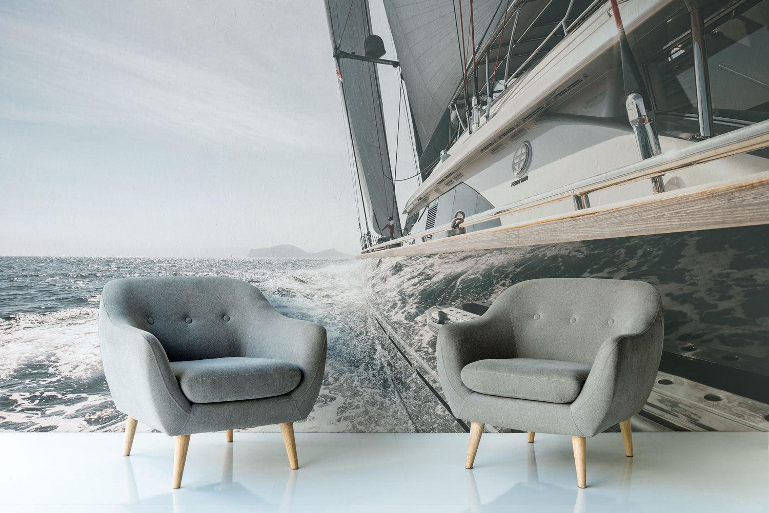Sailing Side View Wall Mural-Wall Mural-Eazywallz
