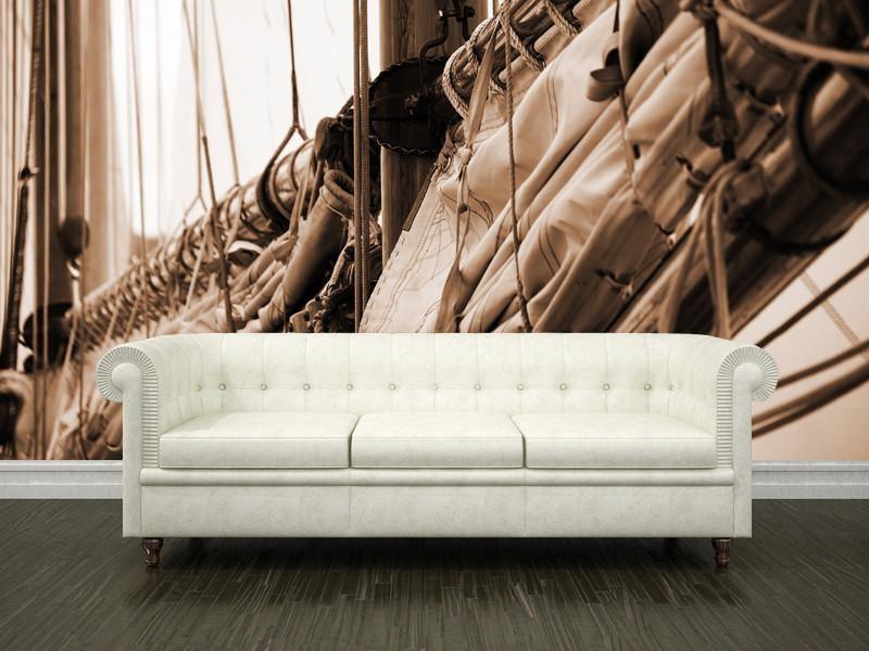 Sails in sepia Wall Mural-Wall Mural-Eazywallz