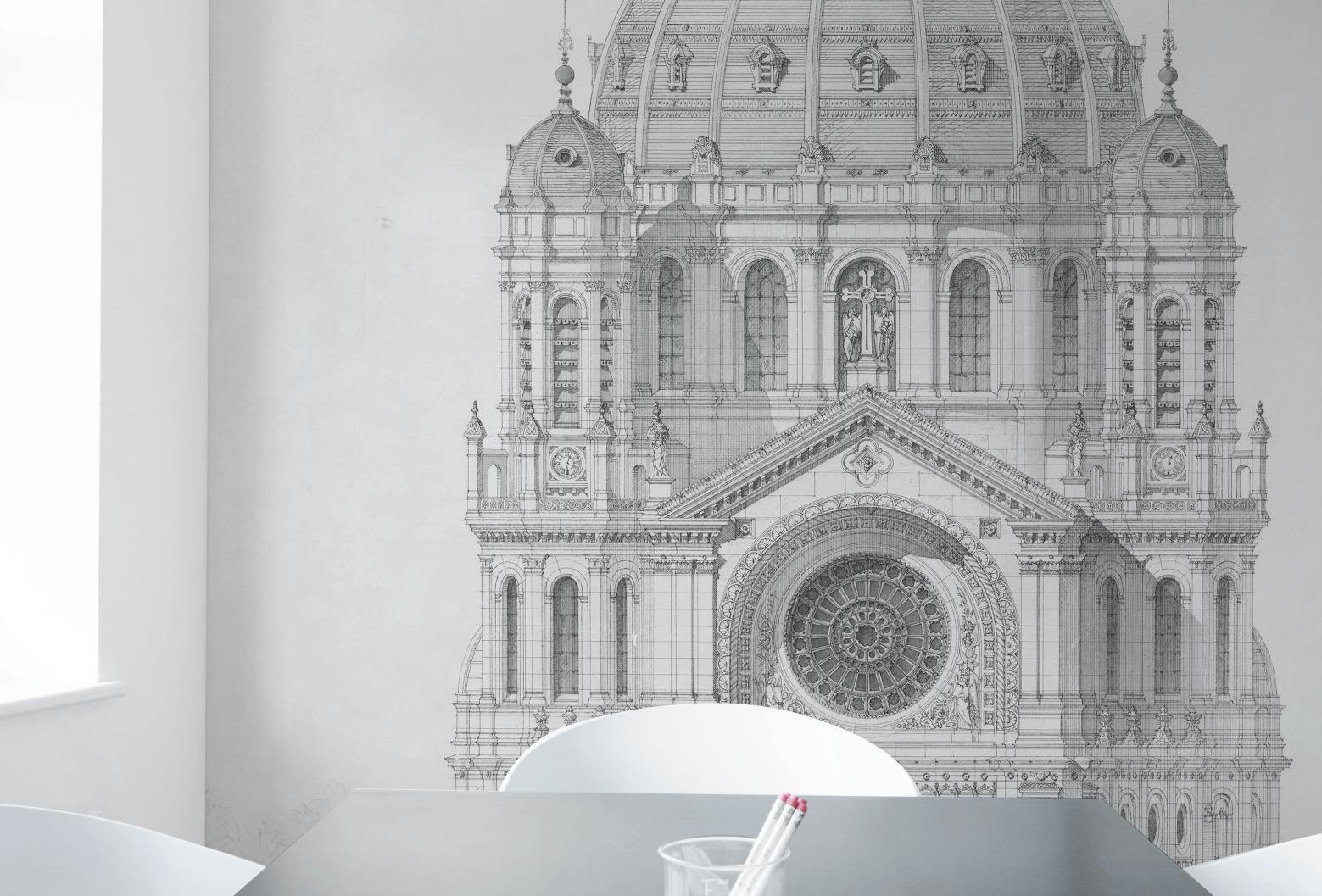 Saint Augustin Elevation Wall Mural-Wall Mural-Eazywallz