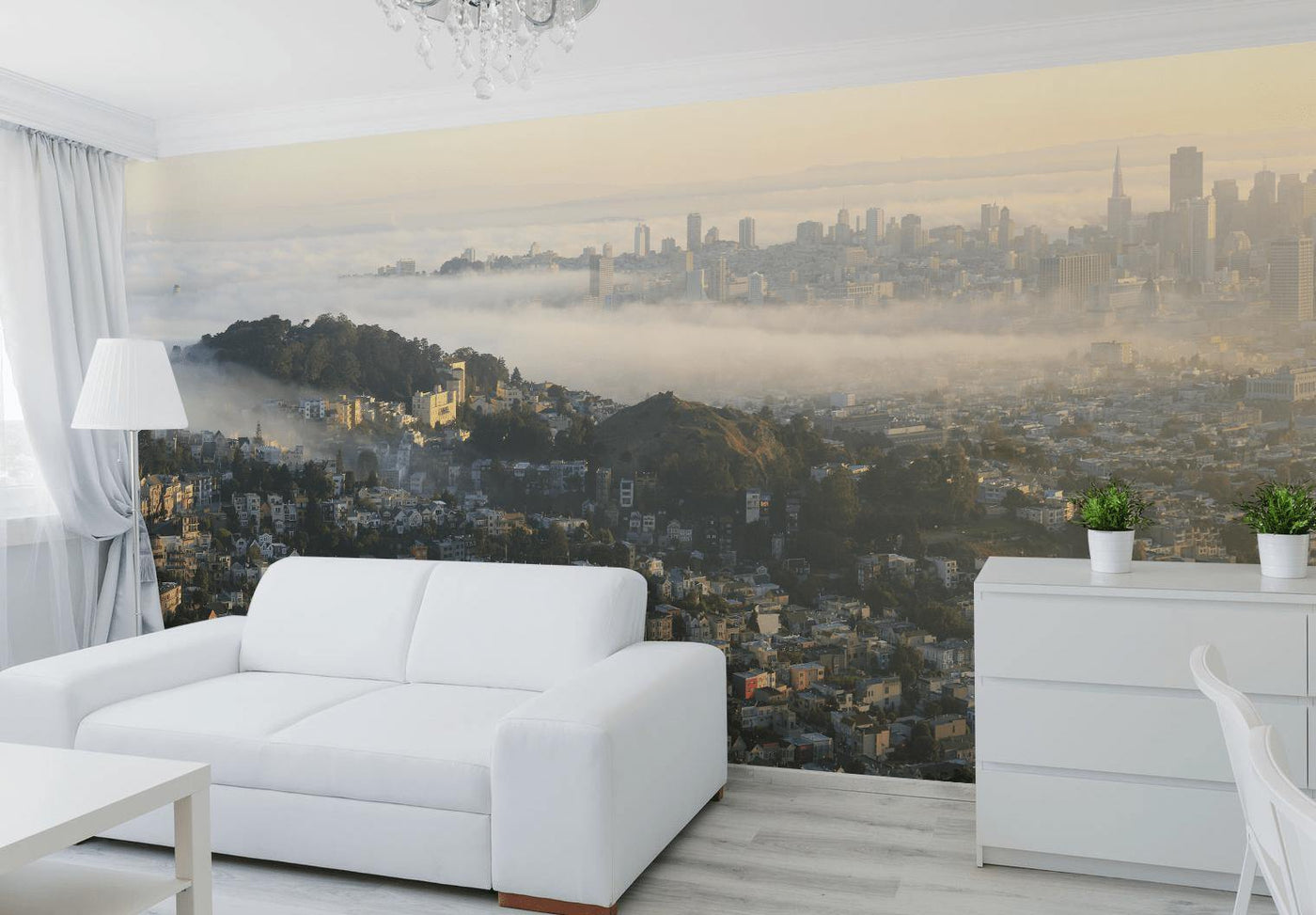 San Francisco Panoramic Skyline Wall Mural-Wall Mural-Eazywallz