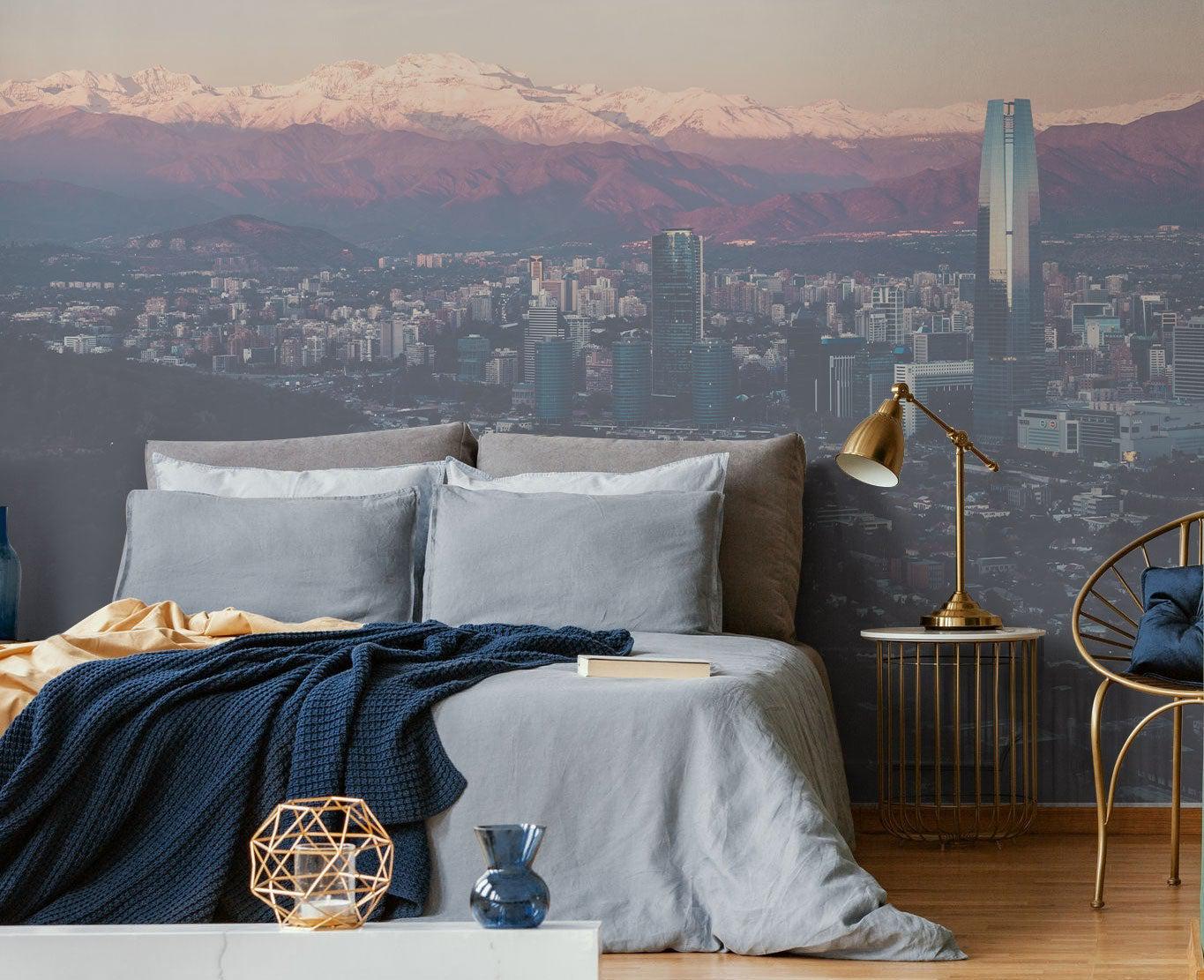 Santiago de Chile Skyline Wall Mural-Wall Mural-Eazywallz