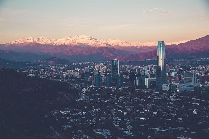 Santiago de Chile Skyline Wall Mural-Wall Mural-Eazywallz
