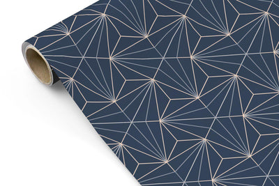 Sea Blue Geometric Wallpaper #402-Repeat Pattern Wallpaper-Eazywallz