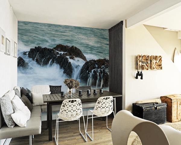 Sea Water Rocks Wall Mural-Wall Mural-Eazywallz
