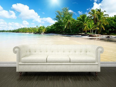 Sea and coconut palms Wall Mural-Wall Mural-Eazywallz